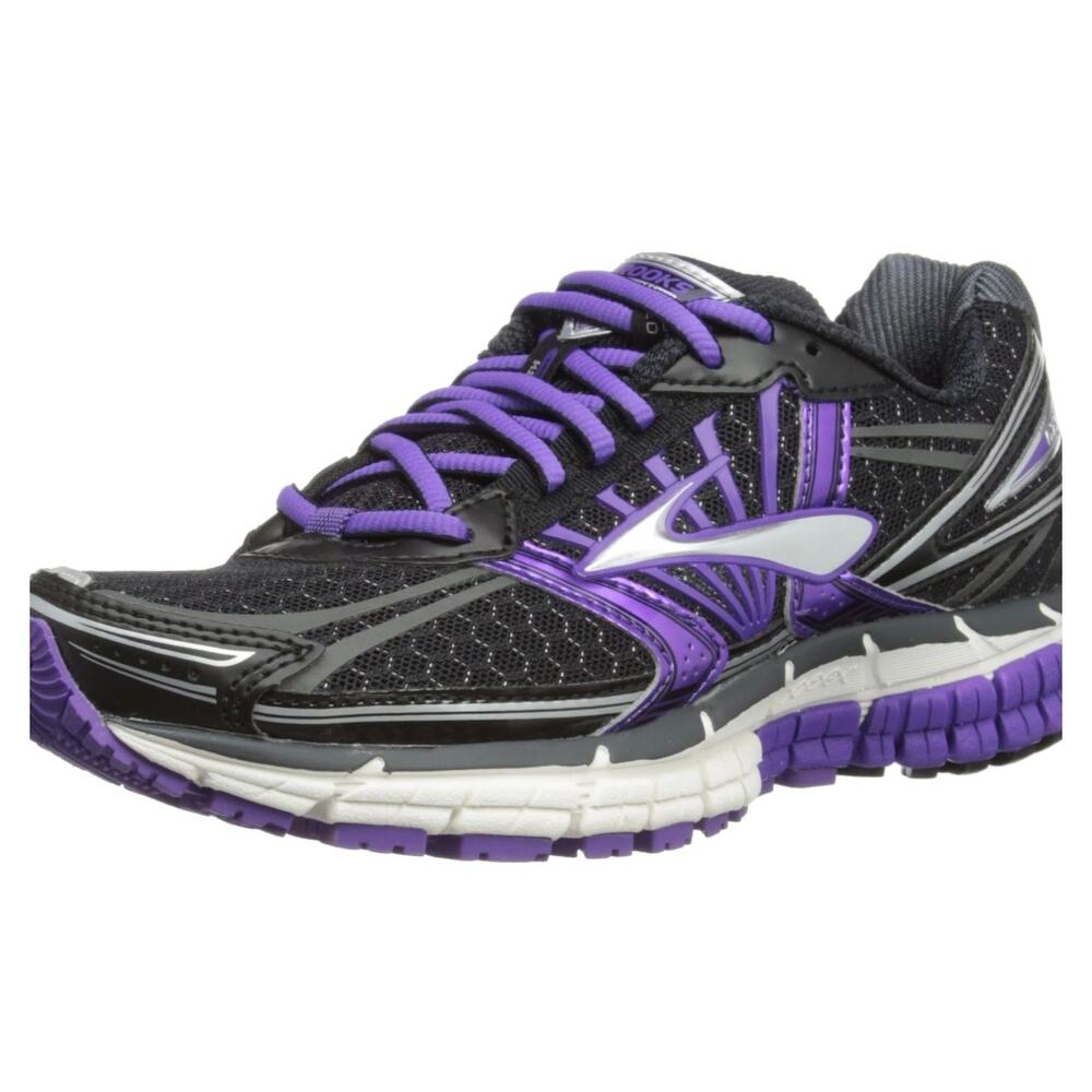 Brooks Adrenaline GTS 14 Women's running shoes black purple Outdoor Sz 8.5